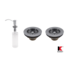 Keeney Mfg Basics Double Strainer Kitchen Kit, Polished Chrome KITK5445CPDS